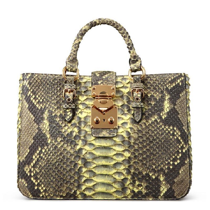 Snakeskin Carry All Tote in Rainbow
